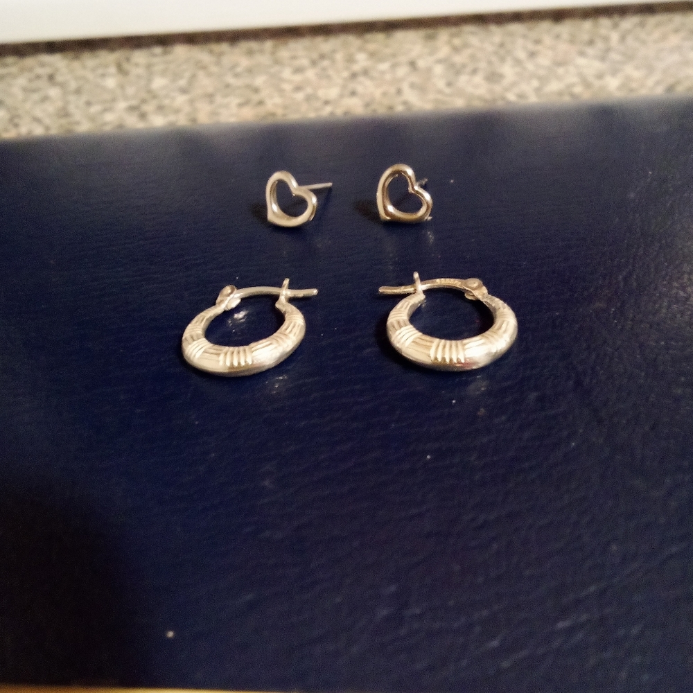 Minimalist sterling silver earrings